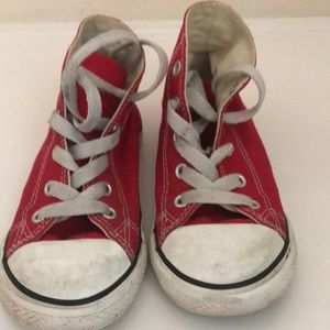 Red high top converse